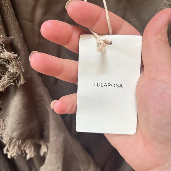 NEW Tularosa Revolve‎ Green Faux Wrap Linen Blend Dress- Size s - Picture 4 of 7